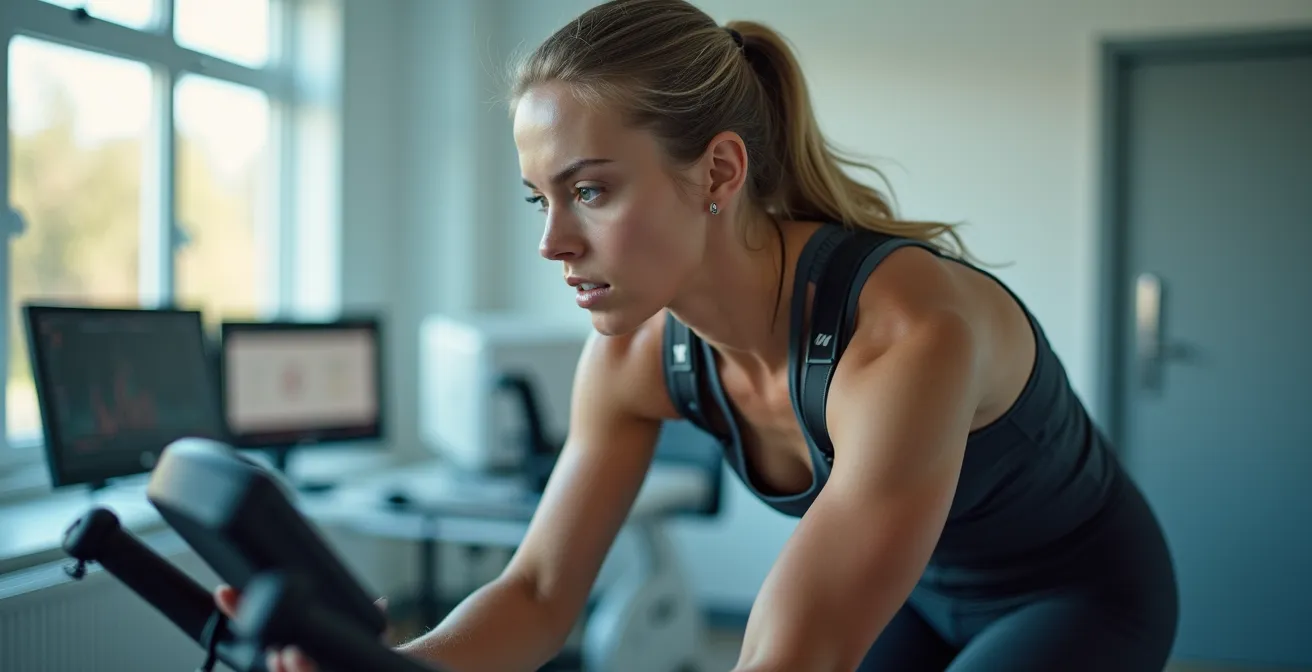 Sportmedizinische Leistungsdiagnostik auf Ergometer in deutschem Institut