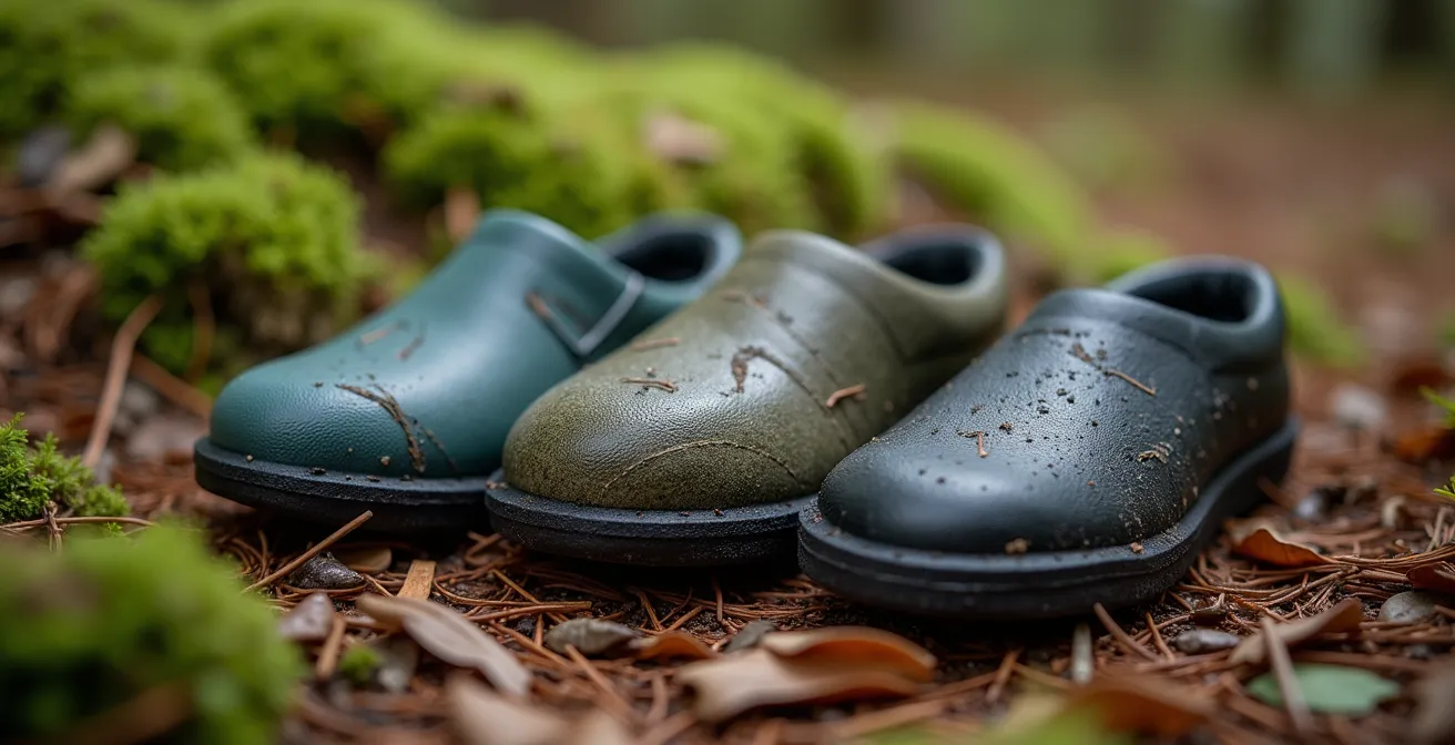 Makroaufnahme verschiedener Protektormaterialien für unterschiedliche Trail-Bedingungen