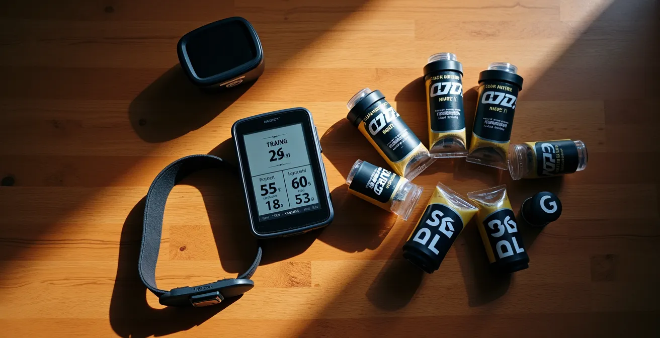 Trainingskalender mit markierten Zyklen für Langstreckenaufbau